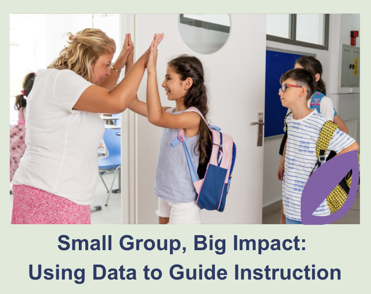 teacher and students giving a high five